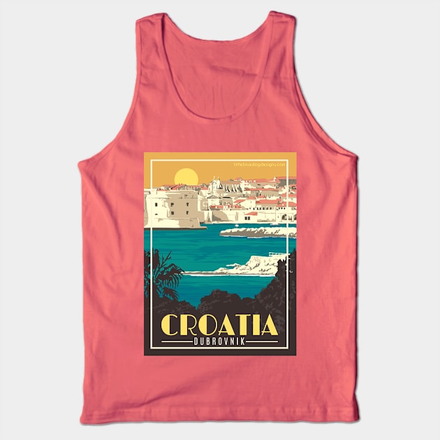 Vintage Travel Poster - Croatia Tank Top by Starbase79